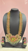 Jadau long haram with earrings