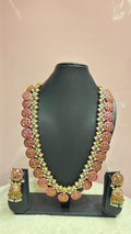 Jadau long haram with bottu mala